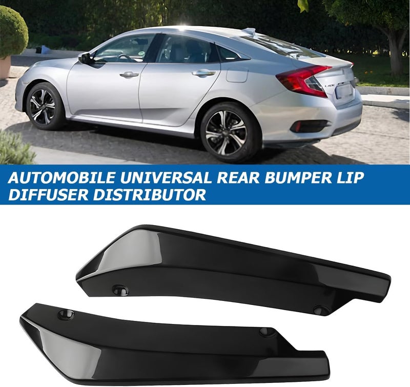 Mandark 2PCS Car Rear Bumper Diffuser Spoilers, Anti-Scratch Vehicle Rear Bumper Lip Diffuser Splitter Canard Protector, Universal Auto Front Bumper Side Skirt Spoiler Splitter Lip Body Kit (Black) - Image 5